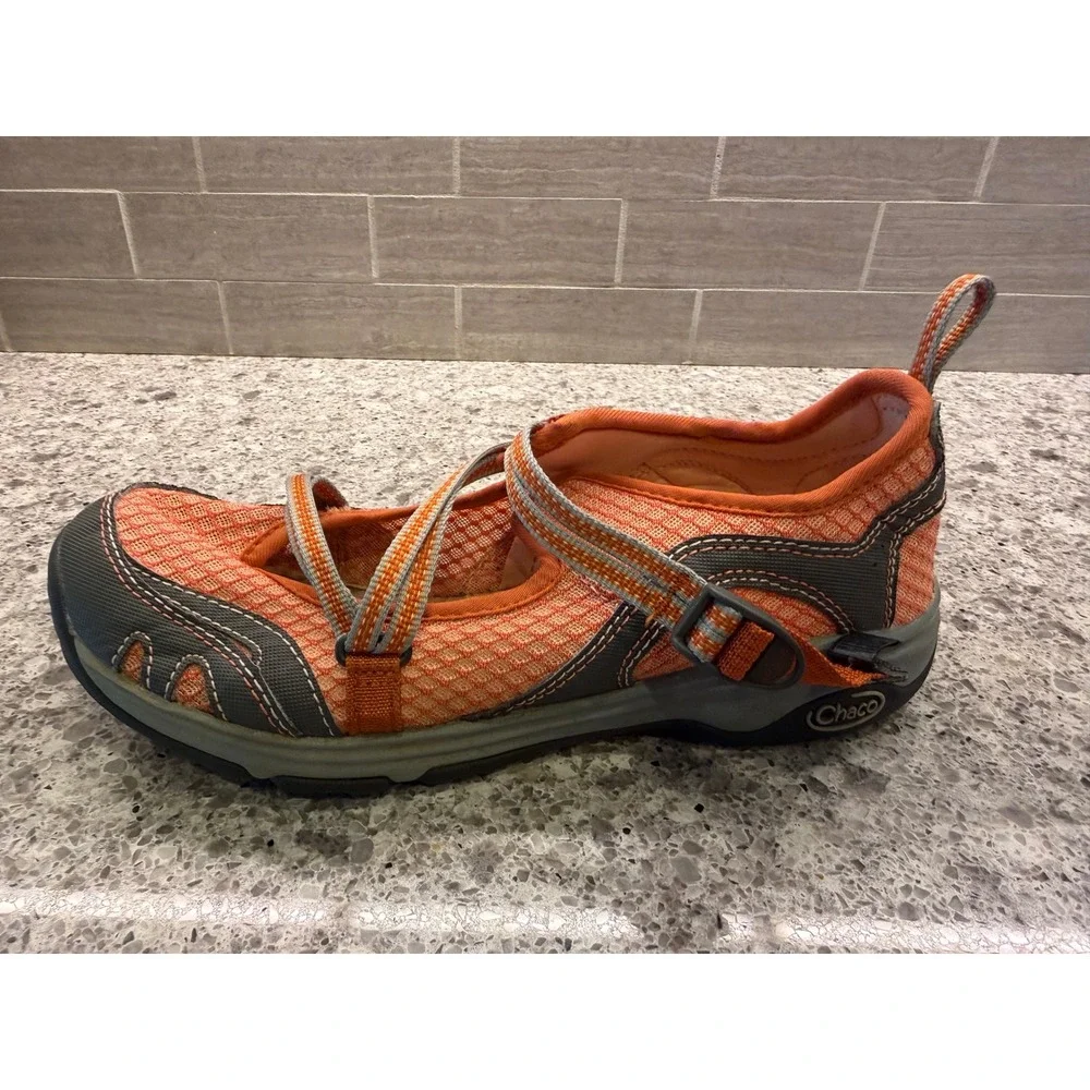 Chaco Women's Outcross EVO MJ Shoes Orange/Grey Gorpcore Water Hiking Size 8.5